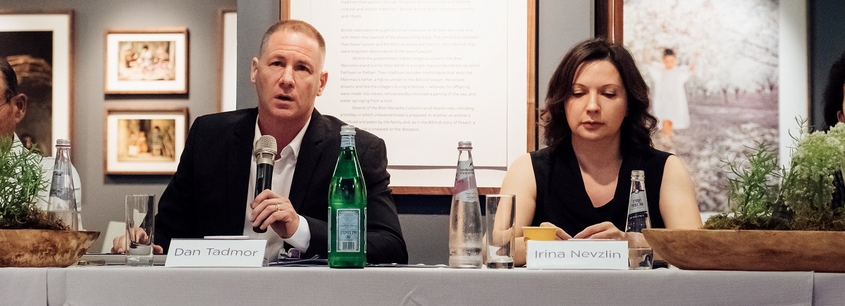 Irina Nevzlin, Chair of the Board of Directors, and Dan Tadmor, CEO of ANU - Museum of the Jewish People (Photo by Benny Sahar)