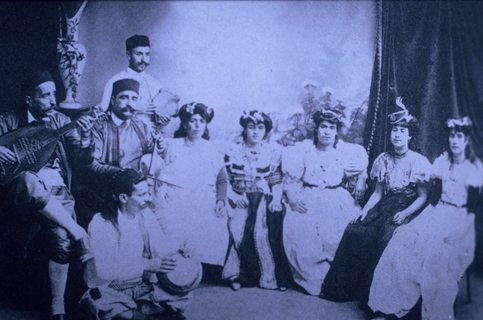 Habiba Msika and the New Arabic Theater Ensemble, Tunis, early 1920's