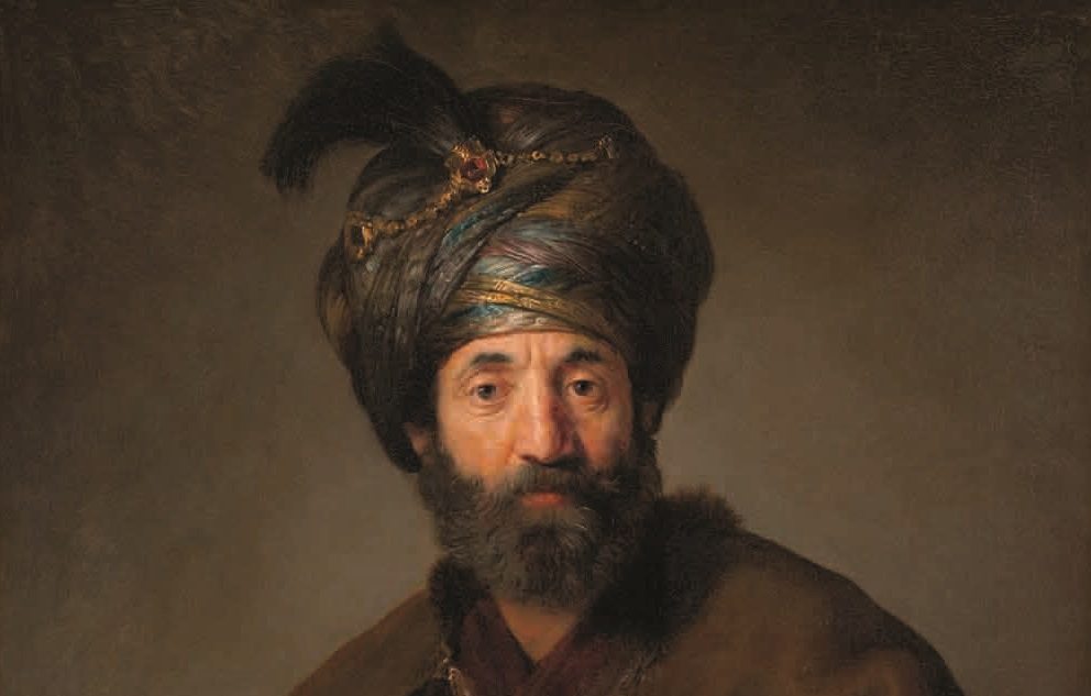 Una pintura de Rembrandt “Hombre con vestimenta oriental”. Se piensa que el hombre en el cuadro es Shmuel Pallachi.