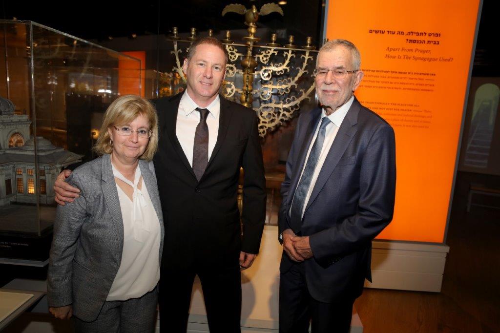 Talya Ledor Presher, Israel's ambassador in Austria, Dan Tadmor, Alexander Van der Bellen